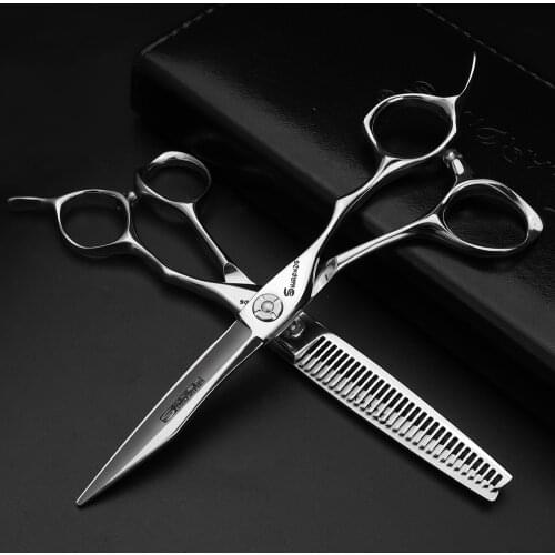 6 inch high quality barber shop hair cutting scissors professional japan 440c 9cr 13 hairdressing thinning shears scissors makas
