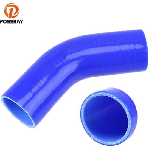 POSSBAY 38/51/57/63/70/76/80/83mm 45 Degree Car Constant Diameter Silicone Reducer Coupler Hose Turbo Cold Air Intake Pipe