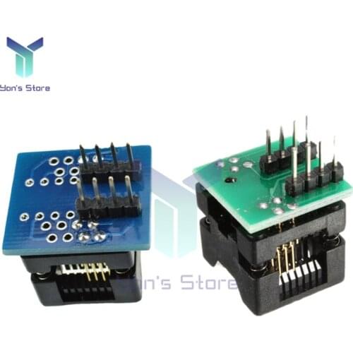SOIC8 To DIP8 IC Socket Wide-body Seat Wide 150mil Regulator Programmer Adapter Socket Adapter Plate Blue/Green Smart Electronic