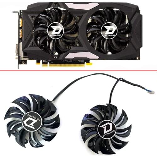 2PCS 85MM 4PIN GA91B2U PowerColor Red Devil RX580 GPU Cooler Cooling Fan For Radeon Red Dragon AX RX 480 470 580 Video Cards As