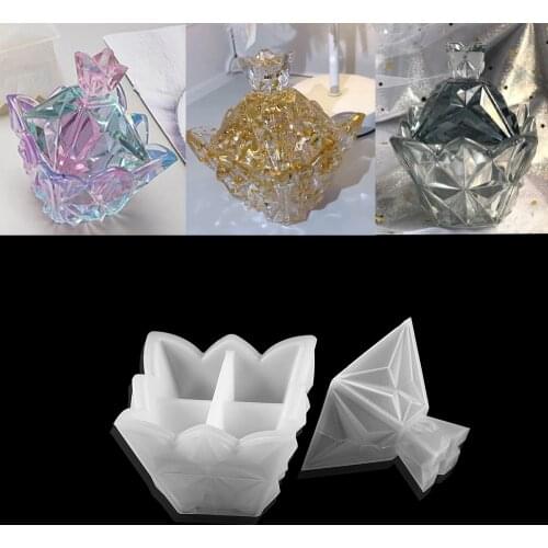 1 Set Handmade Pyramid Box Silicone Molds Pendant Storage Case Crafts Epoxy Resin Molds For DIY Beads Jewelry Making Accessories