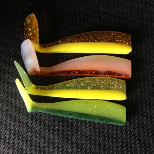 20PCS Glow Fishing Capuchin maggots Soft shad Lure Grub worm Silicone T tail Bait 8cm Free shipping