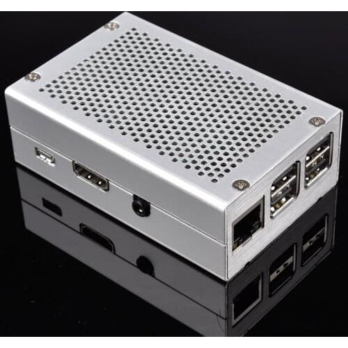 Raspberry Pi 3 Aluminum Case Silver Case Metal Enclosure for RPI 3 Model B Compatible with Raspberry Pi 3 Model B