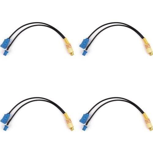 Artudatech 4Pcs 20CM RCA Female Jack To Fakra-C Male & Female Plug RG174 Splitter Cable 50Ω Connector Parts
