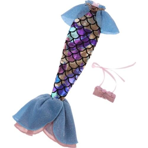 Pretty Doll Braces Mermaid Dolls Dress Bikini Mermaid Dress Skirt Mermaid for 1/6 Girl Doll Accessories Dolls Clothes