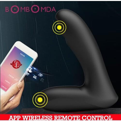 New Bluetooth APP Electric Shock Male Prostate Massager Anal Butt Plugs G-Spot Stimulator Dildo Vibrators Sex Toys For Men Women