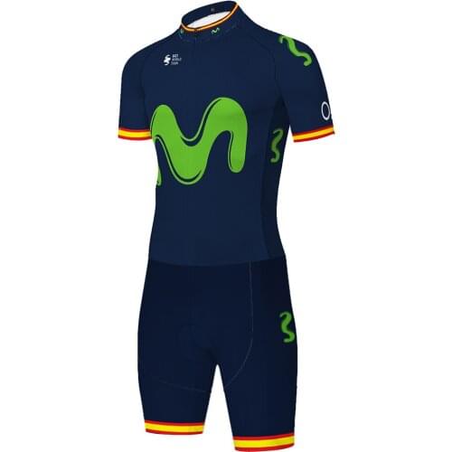 New movistar team cycling jersey 2020 short sleeve men cycling skinsuit bicycle jumpsuit men Triathlon suits cycling shorts