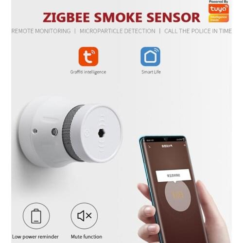 Tuya Zigbee Fire Alarm Smoke Detector Fire Protection Alarm Wireless Sensor For Smart Home Security With Smart Life/tuya App