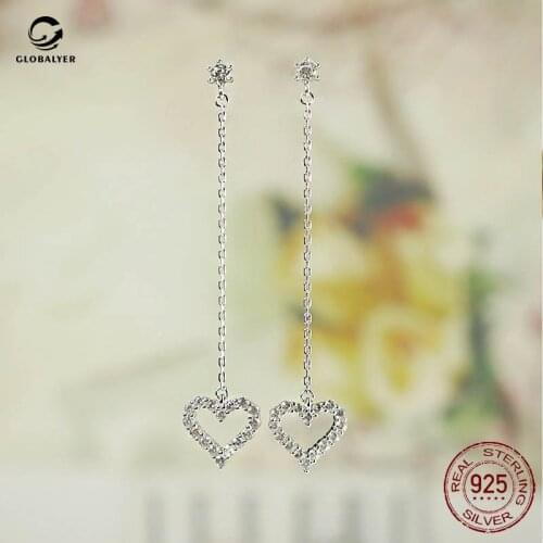 S925 sterling silver with crystal hollow earrings Fashion European and American luxury temperament style Free shipping 090