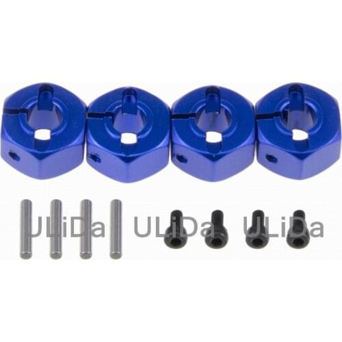 4Pcs/Set 7mm Thickness Wheel Hex Drive With Pins & Screws 12mm Drive Adapter Hub For HSP RC Car Model Vehicle Trucks Buggies