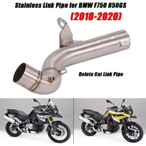 For BMW F750 F850GS 2018 2019 2020 Motorcycle Link Pipe Stainless Steel Escape Delete Cat Connect 51mm Header Exhaust System