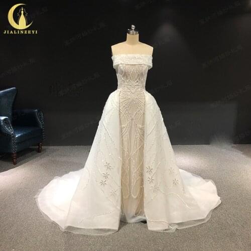 Rhine Real Piecture Zuhair Murad Full Bead Crystal Train vestido de noiva Свадебное платье wedding dress