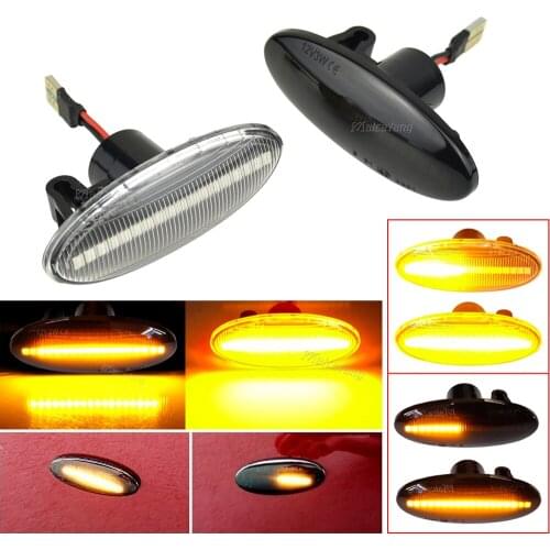 Flasher Car Dynamic Blinker Indicator Black SMD LED Turn Signal Side Marker Lights For Smart Forfour W453 2015-2019