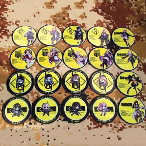 Girls Frontline Two Dimensional Gun Girl Tactical Patch AR TEAM Chapter Military Printed Armband Velcro For Clothes Backpack