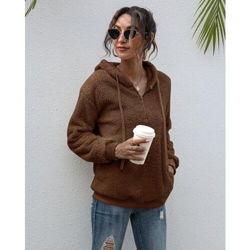 Hoodies Women Long Sleeve Turtleneck Pullover Zipper Warm Plush Coat Kawaii Splicing Sweatshirts Woman Oversize Itself Hoody
