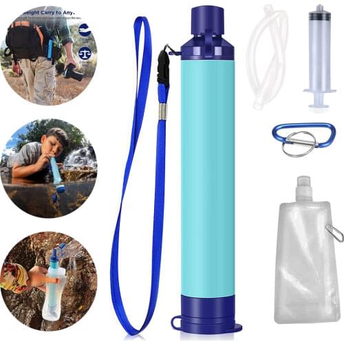 Outdoor Water Purifier Camping Hiking Emergency Life Survival Straw Portable Purifier Water Filter Fishing Climbing Travel