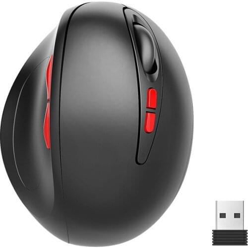 Vertical Wireless Gaming Mouse for Home Office 2400DPI Ergonomic 2.4G USB For PC Laptop Black Battery Version New High Quality