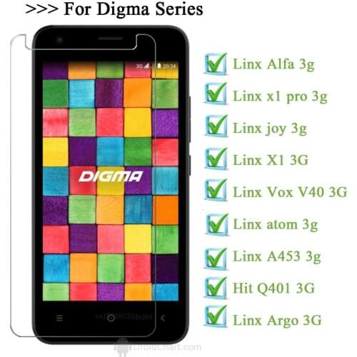 Tempered Glass For Digma Linx Alfa x1 pro joy A453 Vox V40 3g Screen Protector For Digma Hit Q401 3G Protective Film