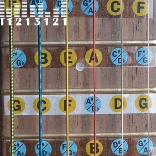 1Pcs Plastic Acoustic Guitar Eectric Guitar Neck Musical Scale Stickers Musical Instrument Accessories