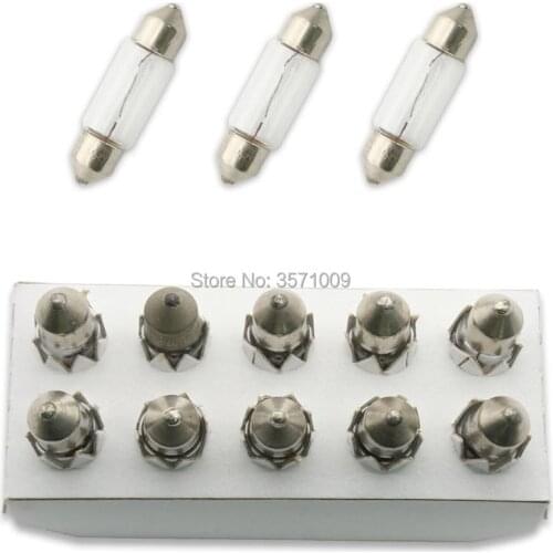 10pcs/lot headlight halogen for 12844 cp c5w 24v 5w 38mm bulb blake light width lamp