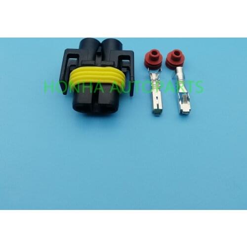 10 pcs 2 pin Auto 880 Socket Female Sealed Female Pigtail connector Fog Lamp Light H11 H8 H9 Lamp Socket 12124819