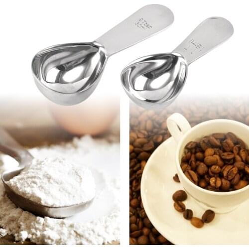 15/30ml Stainless Steel Measuring Coffee Scoop 1 tablespoon Short Handle Tablespoon Measuring Spoons for Coffee Tea