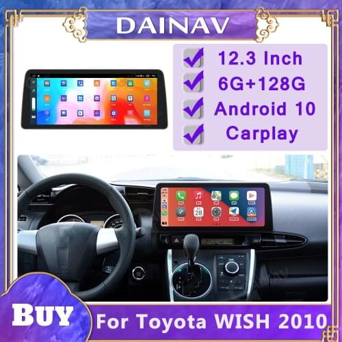 2Din 12.3 Inch Horizontal Screen Android Car Radio For Toyota WISH 2010 Auto Stereo Multimedia Player GPS Navigation Head Unit