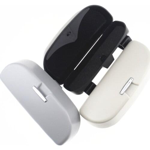 Car Sunglasses Box Organizer Glasses Storage Cases Holder Visor Sunshade Pockets Fold Auto For Peugeot Mazda Mitsubishi