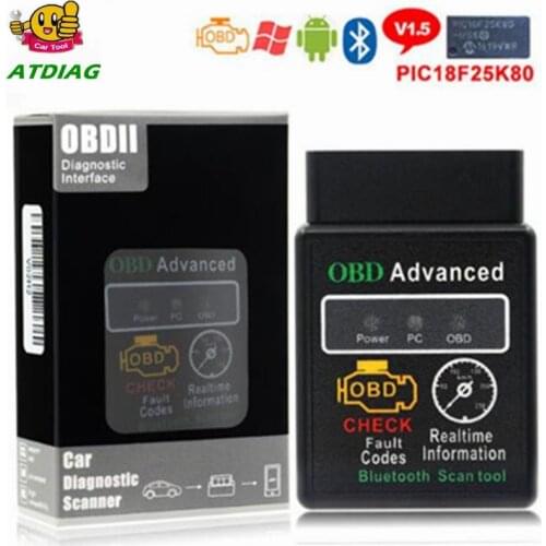 HHOBD Advanced ELM327 Bluetooth OBD2 V2.1 Check Fault Code Erase Trouble HH OBD V2.1 Code Scanner for Car Diagnostic