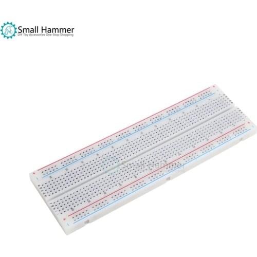 Bread board 830-hole red and blue line mini plate test board length 8.5cm by 5.5cm