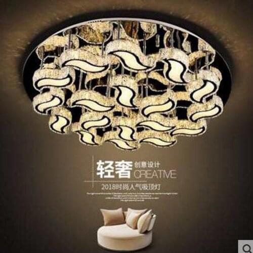 Crystal lamp living room modern minimalist atmosphere home restaurant round ceiling lamp personality warm bedroom study lamp