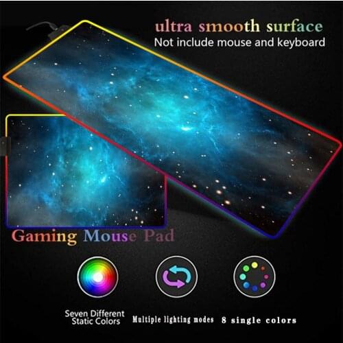 Nebula Space Gaming Mouse Pad Large RGB Computer Mause Pad XXL Mousepad Gamer Keyboard Mause Carpet Desk Mat PC Game Mouse Pad
