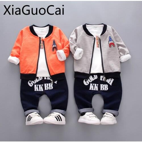 Kids Clothes Sets Boys 2019 Boys Autumn Three-piece Boy Sets Children Spring Kids Coats Childrens Clothing