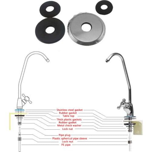 1/4" Reverse Osmosis System Stainless Steel RO Drinking Water Filter Faucet Tap