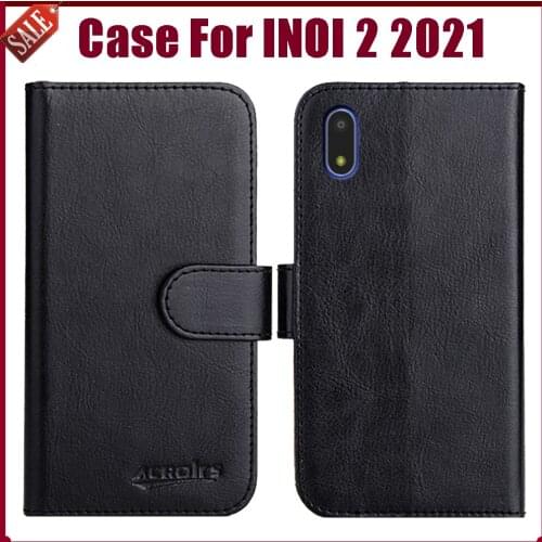 Hot! INOI 2 2021 Case 5" Fashion 6 Colors Flip Soft Leather Wallet Protective Cover For INOI 2 2021 Case Phone Bag