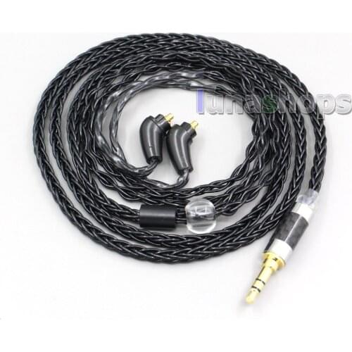 LN006592 2.5mm 4.4mm 8 Core Silver Plated Black Earphone Cable For Sony XBA-H2 XBA-H3 XBA-Z5 xba-A3 xba-A2