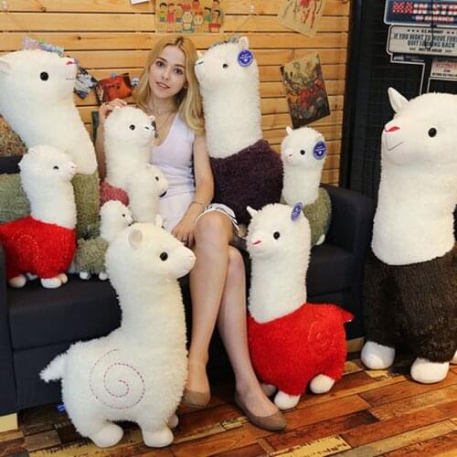 Cute 28cm Cartoon Alpaca Plush Doll Toy Fabric Sheep Soft Stuffed Animal Plush Llama Yamma Birthday Gift for Baby Kid Children