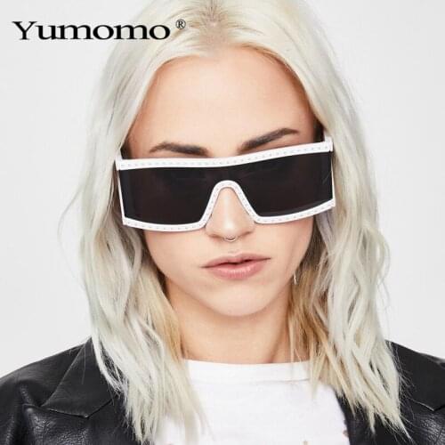 Fashion Square Sunglasses Women Classic Vintage Sun Glasses One Piece Gafas Shade Retro Eyewear Full Frame UV400 Outdoor Oculos