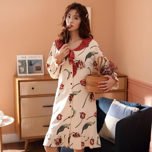 Fashion Women Robe Long Sleeve Bathrobe Bridesmaid Wedding Dressing Gown Soft Comfort Elegant floral night dress Home Clothing