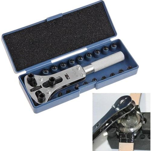 Watch Repair Tools Kit Wrist Watch Case Opener Adjustable Screw Back Remover Wrench Repair Tool Watch Case Opener Wrench Watch
