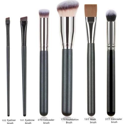 6pcs Makeup Brushes Set Fix Eyeshadow Brush Cosmetics High Gloss Loose Powder Blush Brush Beauty Makeup Tool