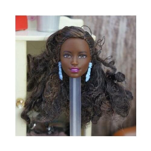New Black Lady Different Hair Doll Toy Head Princess Doll Head Girl DIY Dressing Hair Toys Kids Makeup Toy Girl Birthday Gift