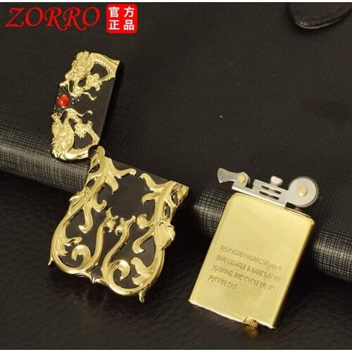 New Zorro Armor Kerosene Wheel Flint Lighter Series Retro Old Fashioned Creative Ssangyong Three-Dimensional Relief Lighter