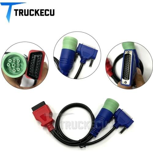 OBDII 16 pin+ 9Pin Cable for DPA5 universal truck Diagnostic tool OBDII 9Pin To 16 Pin OBD Connector OBDII Diagnostic Connector