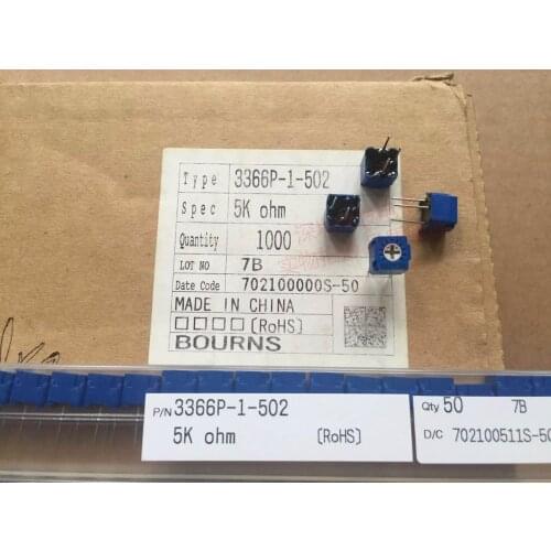 Original new 100% adjustable resistor 3366P-1-502 potentiometer precision adjustable 5K (SWITCH)