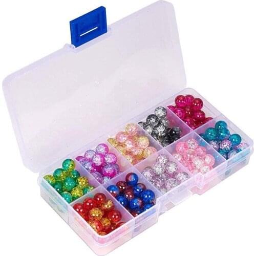 Transparent Cracked Glazed Gl Beads for Jewelry Making, Gl Beads Beading Charm