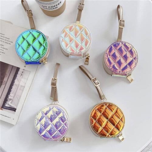 Luxury Brand Cute Diamond Woven Leather Zipper Hanger Bluetooth Headset soft Case For Apple Airpods 1 2 pro wireless charging