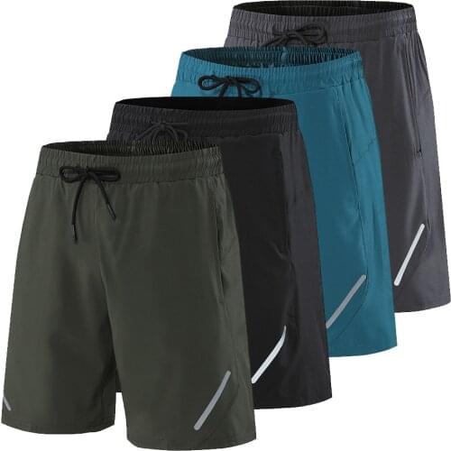 Polyester Mens Shorts Running Breathable Outdoor Fitness Shorts Solid Elastic Band Shorts Crossfit Training Quick Dry Shorts