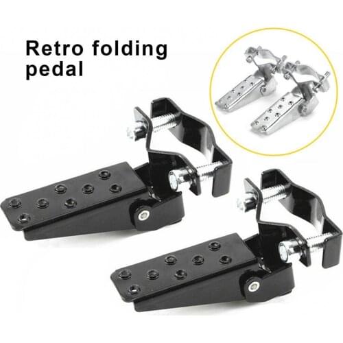 1 Pair Universal Motorcycle Folding Foot Pedals Footrest Accessory for Yamaha Motorcycle Parts Footrests Pegs