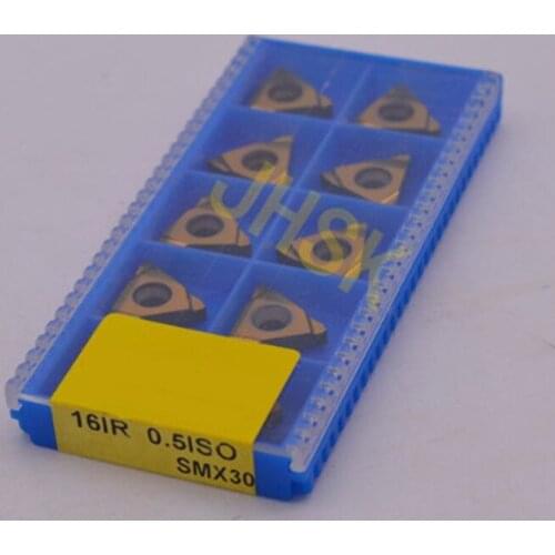 10pcs 16IR 0.5ISO SMX30 Carbide Insert For Threading Turning Tool Boring BAR